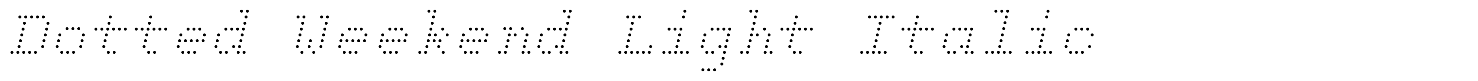 Dotted Weekend Light Italic